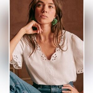 Sézane Francia Blouse 100% silk